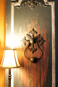 door and lamp